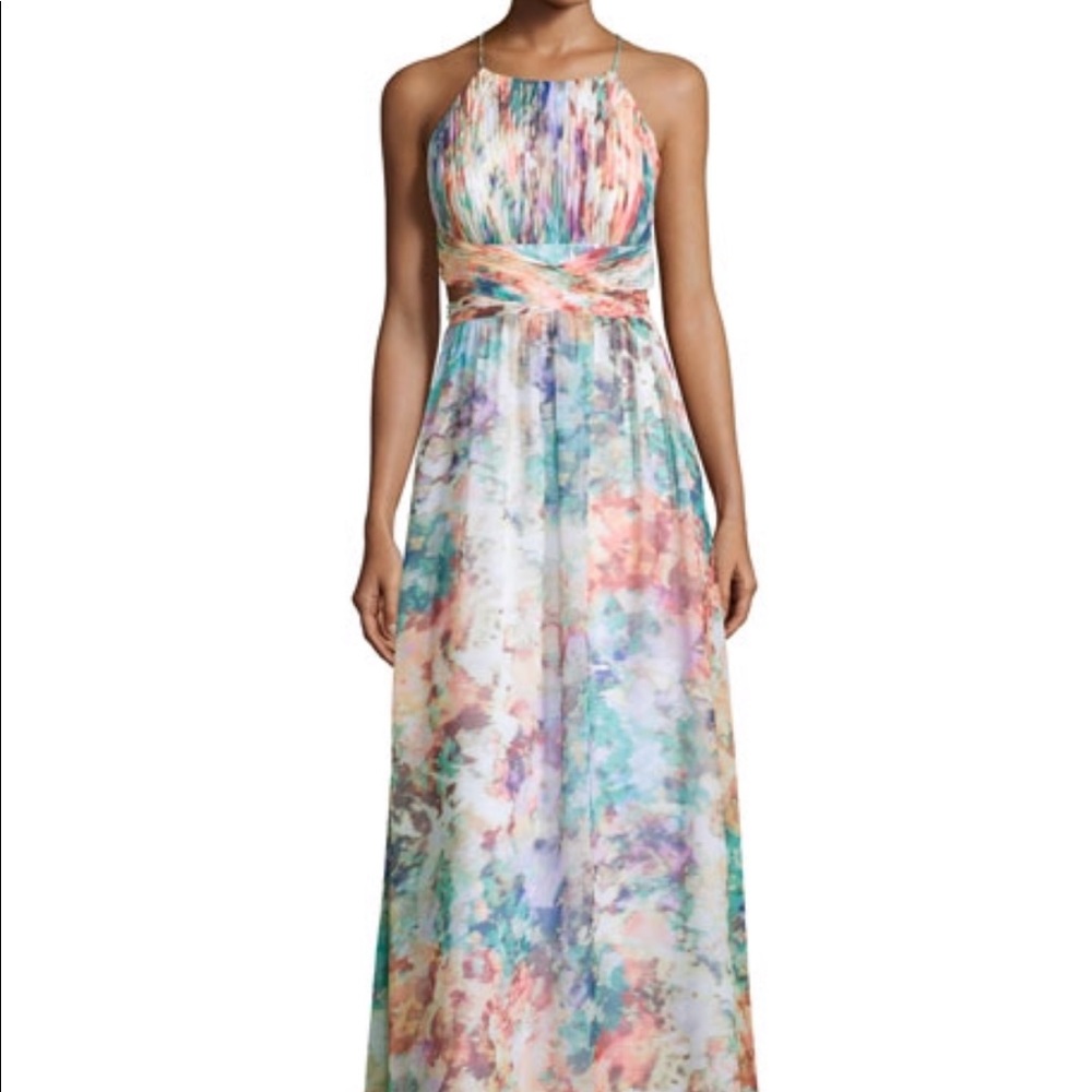 Aidan Mattox watercolor gown